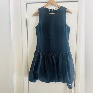 Rebecca Taylor Whimsygoth Victorian Bubble Hem Reptile Texture Mini Dress 10